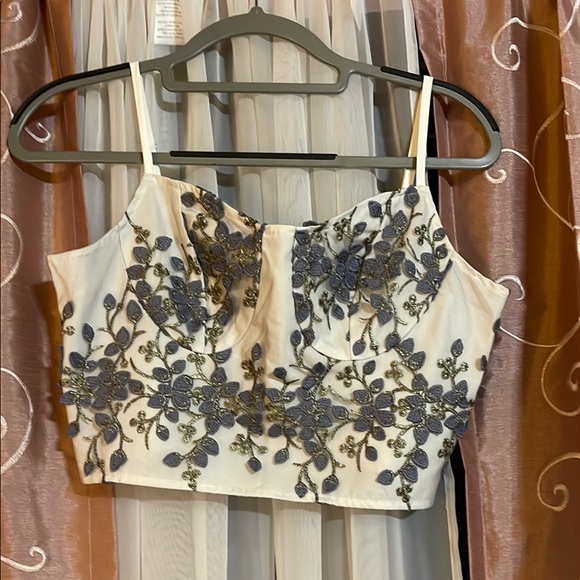 SHEIN Tops - Floral Embroidered Women's Top